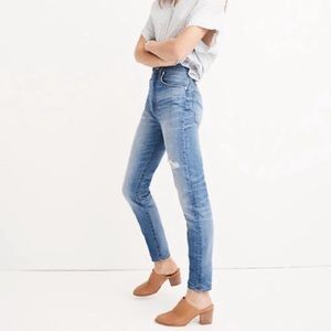 NWT Madewell 12” High Rise Jeans Skinny Distress
